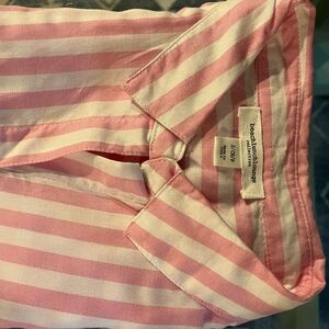 Beachlunchlounge Pink and White Striped Blouse